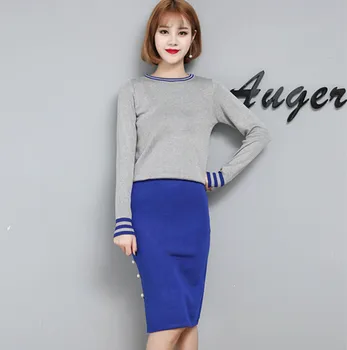 women clothing set stripe sweater two-piece split bodycon bead skirts pullover sweaters knitwear suits knit girl outfit o neck
women clothing set stripe sweater two-piece split bodycon bead skirts pullover sweaters knitwear suits knit girl outfit o neck