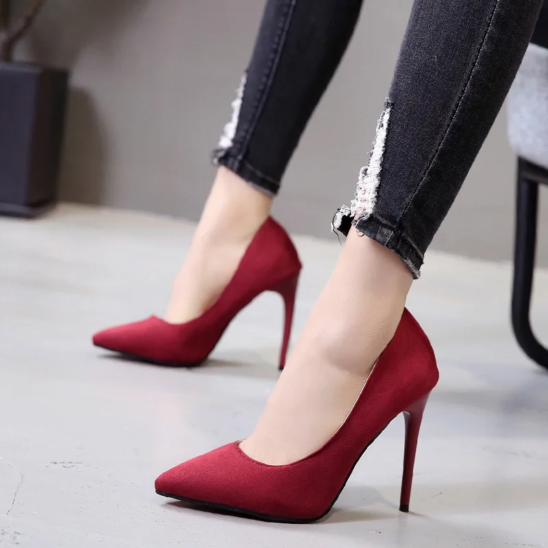 JINTOHO Pumps Women Shoes Red Flock Slip-On Shallow Wedding Party Pointed Toe High Heels Pump Chaussures Femme
JINTOHO Pumps Women Shoes Red Flock Slip-On Shallow Wedding Party Pointed Toe High Heels Pump Chaussures Femme