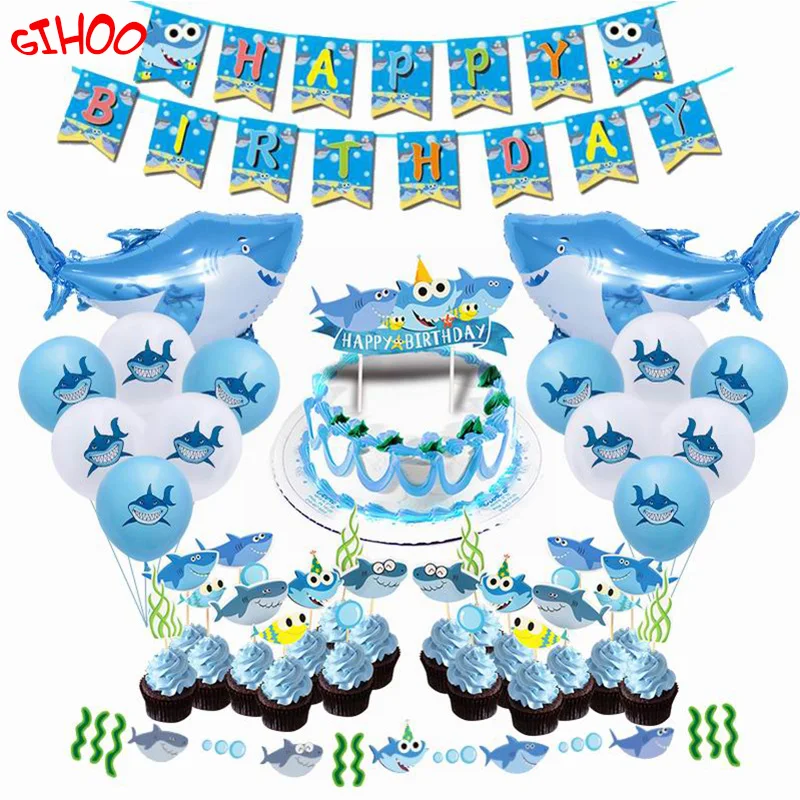 29pcs Baby Shark Birthday Party Set Shark Balloon Air Foil Ballon Birthday Party Decoration Kids Baby Shower Inflatable Balls
29pcs Baby Shark Birthday Party Set Shark Balloon Air Foil Ballon Birthday Party Decoration Kids Baby Shower Inflatable Balls