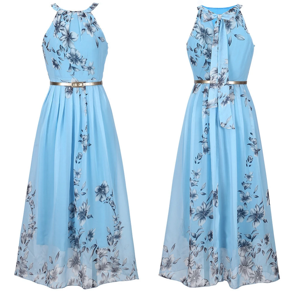 Fashion Floral Print Halter Chiffon Bohemian Long Dress Women Elegant Sundresses Maxi Dresses Vestido Casual Beach Summer Dress
Fashion Floral Print Halter Chiffon Bohemian Long Dress Women Elegant Sundresses Maxi Dresses Vestido Casual Beach Summer Dress