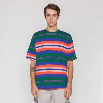 Mens Rainbow Striped T-Shirts Summer Hip Hop Streetwear Short Sleeve Cotton Tees Block Stripe Multicolor Rainbow Loose Tee Shirt
Mens Rainbow Striped T-Shirts Summer Hip Hop Streetwear Short Sleeve Cotton Tees Block Stripe Multicolor Rainbow Loose Tee Shirt