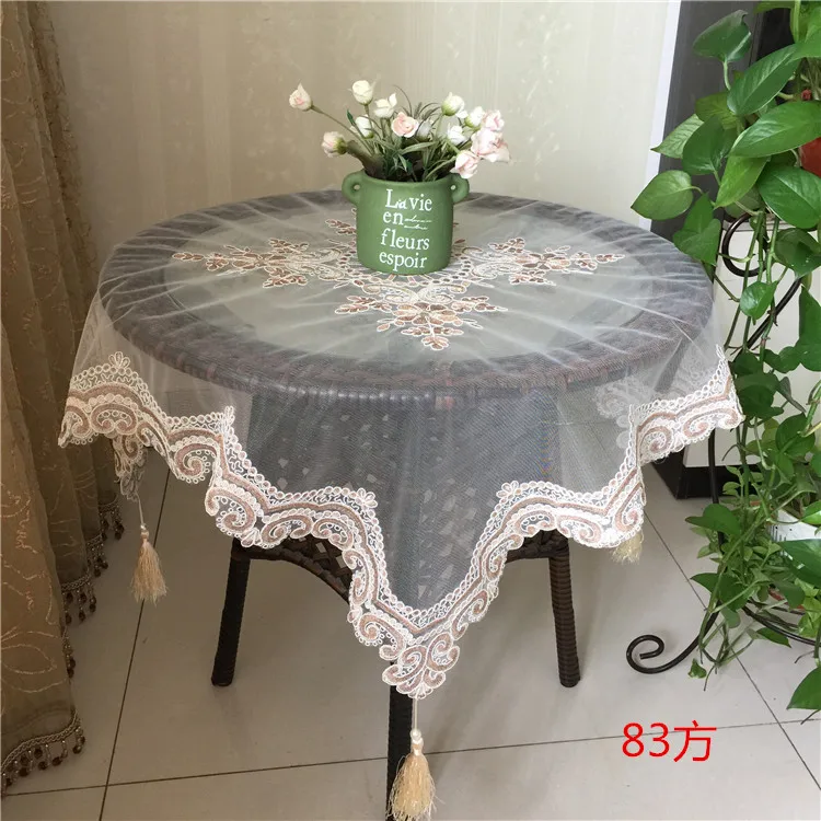 

83cm Elegant Embroidery Table Runner Pastoral Fabric Tea tablecloth, Luxury Table mat table Cover for decoration