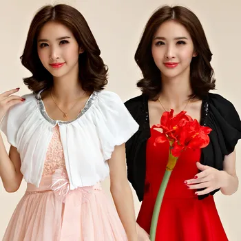 F~3XL Plus Size NEW Summer Women Fashion Sequins Wedding Accessories Cape Chiffon Bolero Sleeve Shoulder Shawl Cardigans Jacket
F~3XL Plus Size NEW Summer Women Fashion Sequins Wedding Accessories Cape Chiffon Bolero Sleeve Shoulder Shawl Cardigans Jacket