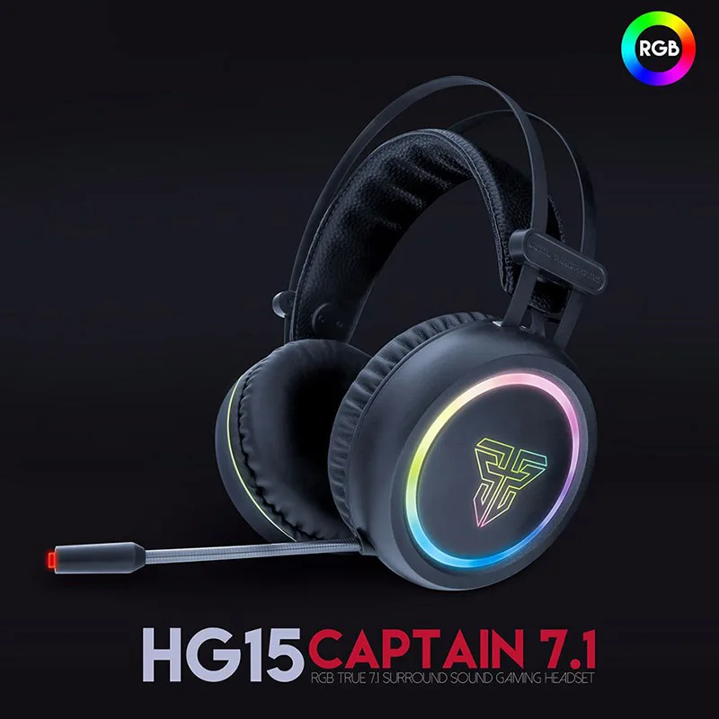 Наушники с шумоподавлением и микрофоном подсветильник RGB проводные USB мягкие