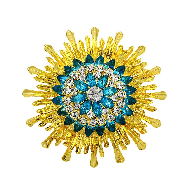 WEIMANJINGDIAN Crystal Rhinestones Sunflower Brooches for Women Clothes Accessories in Gold Color Plated
WEIMANJINGDIAN Crystal Rhinestones Sunflower Brooches for Women Clothes Accessories in Gold Color Plated