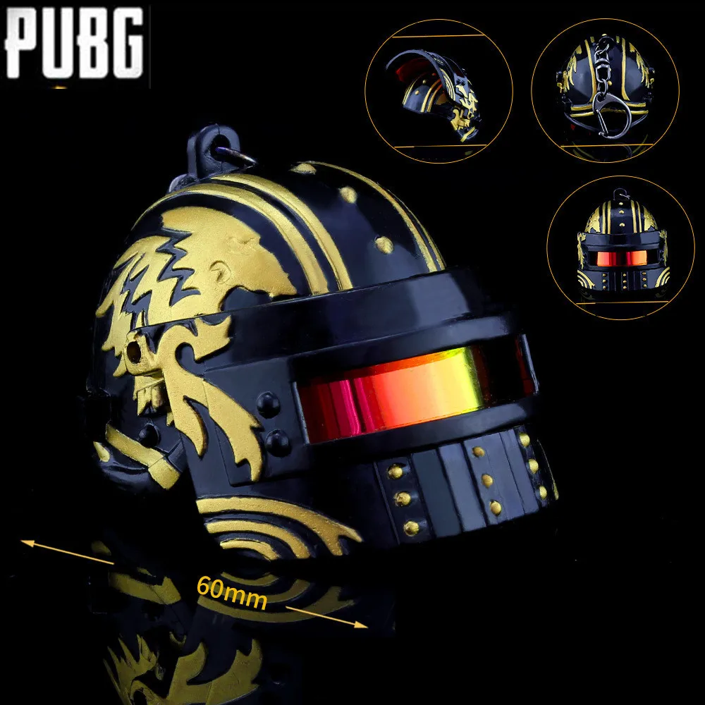 

New Game Playerunknown's Battlegrounds Cosplay Accessories PUBG Armor Level 3 Helmet Metal Pendant Keychain Key Ring Necklace