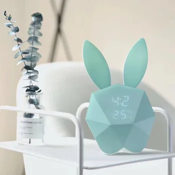Bunny Music Alarm Clock Sound Activated Wake Up Clock Night Lamp Multi-function Electronic LED Table Clock with USB Plug In
Bunny Music Alarm Clock Sound Activated Wake Up Clock Night Lamp Multi-function Electronic LED Table Clock with USB Plug In