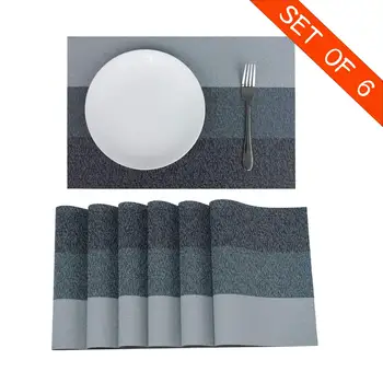 Placemats for Dining Table Set of 6 Washable Table Placemats Table Decoration Heat Insulation Stain Resistant Grey anti-slip
Placemats for Dining Table Set of 6 Washable Table Placemats Table Decoration Heat Insulation Stain Resistant Grey anti-slip