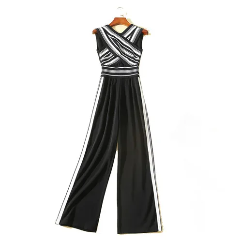 2019 women's summer long jumpsuits black white stripe halter elegants ladies jumpsuits v-neck sleeveless long pants rompers xl
2019 women's summer long jumpsuits black white stripe halter elegants ladies jumpsuits v-neck sleeveless long pants rompers xl