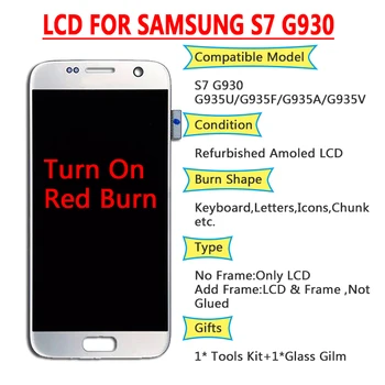 5.1'' Burn-shadow S7 LCD With Frame For SAMSUNG Galaxy S7 G930 G930F G930A Display +Touch Screen Digitizer Replacement+Tools
5.1'' Burn-shadow S7 LCD With Frame For SAMSUNG Galaxy S7 G930 G930F G930A Display +Touch Screen Digitizer Replacement+Tools