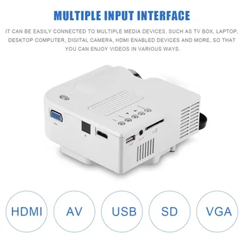 Mini Projector Private Home Theater LED HD HDMI Projector Multiple Interface Media Player 1920 x 1080P AV USB VG 24W
Mini Projector Private Home Theater LED HD HDMI Projector Multiple Interface Media Player 1920 x 1080P AV USB VG 24W