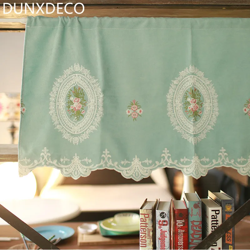 DUNXDECO Short Curtains For Kitchen French Door Half Cortinas Garden Rose Embroidery Rideau Romantic Window Blind Decor 100x45CM
DUNXDECO Short Curtains For Kitchen French Door Half Cortinas Garden Rose Embroidery Rideau Romantic Window Blind Decor 100x45CM
