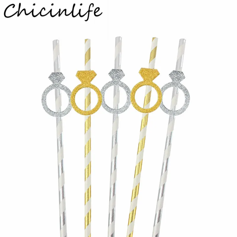 Chicinlife 10Pcs Diamond Ring Drinking Paper Straws Bachelorette Party Bridal Shower Engagement Wedding Decoration Supplies
Chicinlife 10Pcs Diamond Ring Drinking Paper Straws Bachelorette Party Bridal Shower Engagement Wedding Decoration Supplies