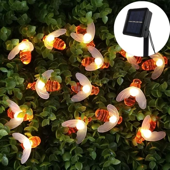 Bee String Lights 20/50 Led Outdoor Solar Power LED Strings Waterproof Garden Patio Fence Gazebo Summer Night Light Decoration
Bee String Lights 20/50 Led Outdoor Solar Power LED Strings Waterproof Garden Patio Fence Gazebo Summer Night Light Decoration