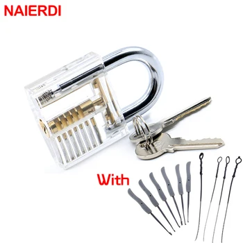 NAIERDI Visible Pick Cutaway Practice Padlock Lock With Broken Key Removing Hooks Lock Kit Extractor Set Locksmith Tool
NAIERDI Visible Pick Cutaway Practice Padlock Lock With Broken Key Removing Hooks Lock Kit Extractor Set Locksmith Tool