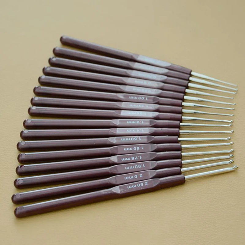 16 Pcs New Crochet Hooks DIY Handmade Needles High-grade ABS Brown Handle Crochet Hook Set Sweater Tools
16 Pcs New Crochet Hooks DIY Handmade Needles High-grade ABS Brown Handle Crochet Hook Set Sweater Tools