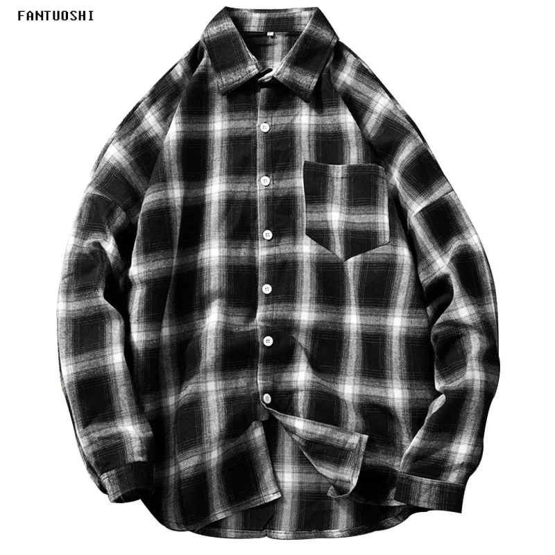 2018 Autumn Fashion Men Shirt Long Sleeves Plaid Mens Dress Shirts Slim Men Soft Feel Casual Male Shirts black Large size 5XL
2018 Autumn Fashion Men Shirt Long Sleeves Plaid Mens Dress Shirts Slim Men Soft Feel Casual Male Shirts black Large size 5XL