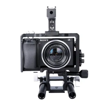 Handheld DSLR Camera Cage Stabilizer Video Camera Steadicam Stabilizer with Top Handle Grip for Sony A6000/A6300/A6500
Handheld DSLR Camera Cage Stabilizer Video Camera Steadicam Stabilizer with Top Handle Grip for Sony A6000/A6300/A6500