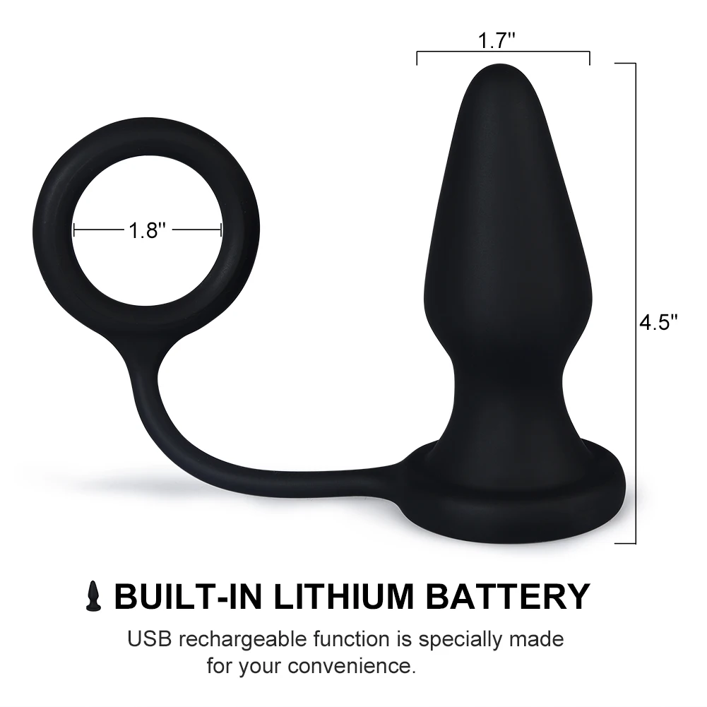 Эрекционное Кольцо С Анальным Вибратором
