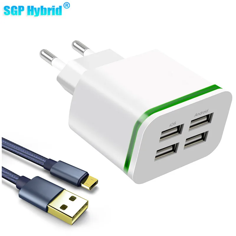 LED Light 4 Ports USB Charger for iPhone Xiaomi Samsung Fast Charge EU Plug 5V 4A Wall Adapter Mobile Phone Universal Charging
LED Light 4 Ports USB Charger for iPhone Xiaomi Samsung Fast Charge EU Plug 5V 4A Wall Adapter Mobile Phone Universal Charging