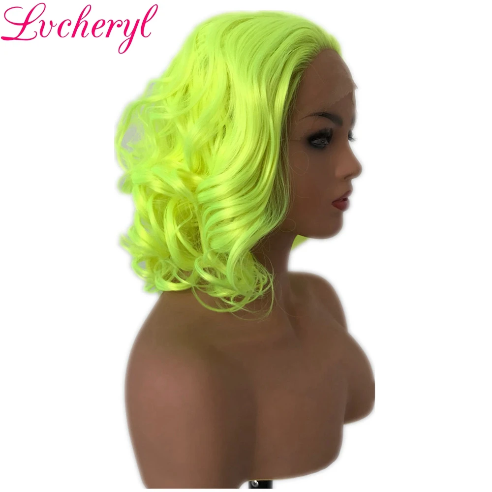 Lvcheryl Hand Tied Short Curly Style Yellow Color Heat Resistant Fiber Synthetic Front Lace Wigs For Cosplay &Drag Queen Make up
Lvcheryl Hand Tied Short Curly Style Yellow Color Heat Resistant Fiber Synthetic Front Lace Wigs For Cosplay &Drag Queen Make up