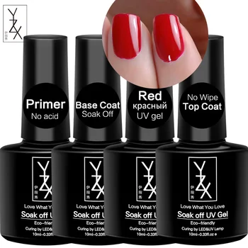 YZX 4Bottle/Set 10ML Soak Off UV LED Lamp Nail Polish Base Coat No Wipe Top Gel Red Color Polish Nail Art Manicure Lak Lacquer
YZX 4Bottle/Set 10ML Soak Off UV LED Lamp Nail Polish Base Coat No Wipe Top Gel Red Color Polish Nail Art Manicure Lak Lacquer
