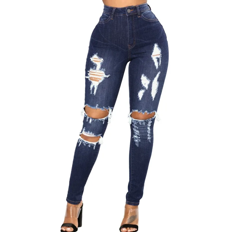 YSMARKET Dark/Light Blue Denim Pencil Pants Casual Distressed Bodycon High Waist Skinny Jeans For Women Summer Clothing E786051
YSMARKET Dark/Light Blue Denim Pencil Pants Casual Distressed Bodycon High Waist Skinny Jeans For Women Summer Clothing E786051