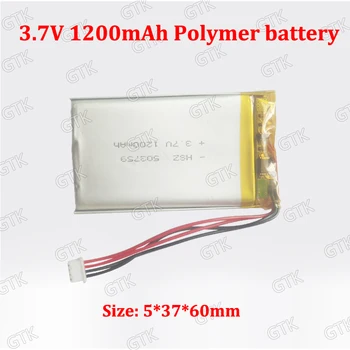 5PCS 3.7V 1200mAh Lithium Polymer battery 3.7v 1.2ah 503760 Lipo With PCB BMS for GPS Monitoring equipment Smart home appliances
5PCS 3.7V 1200mAh Lithium Polymer battery 3.7v 1.2ah 503760 Lipo With PCB BMS for GPS Monitoring equipment Smart home appliances