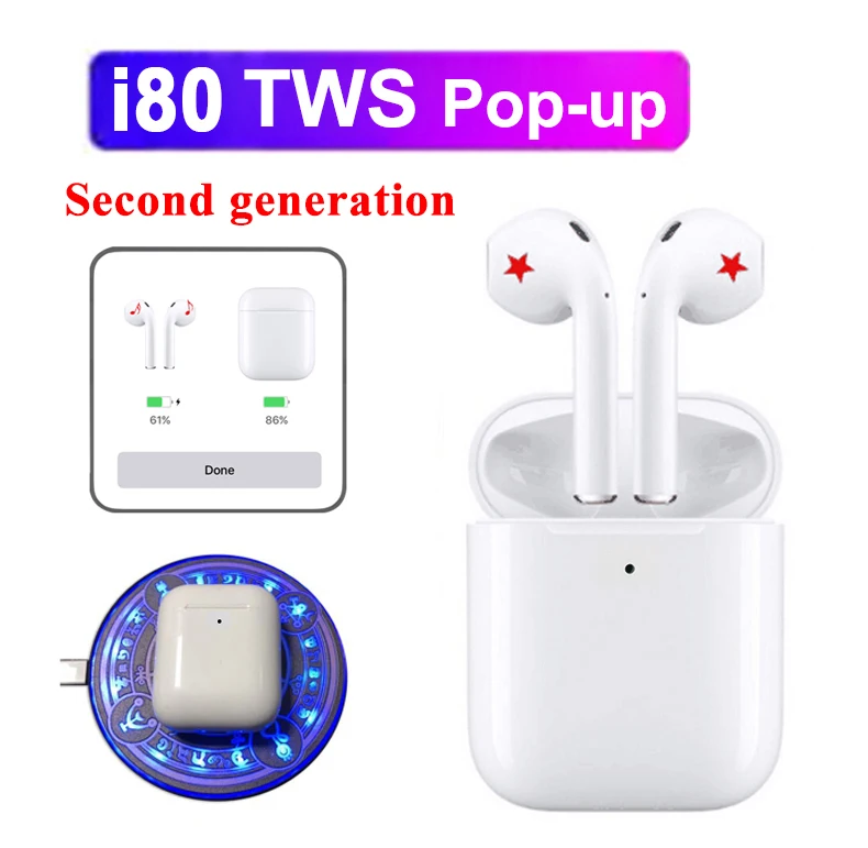 i80 TWS Touch function+wrieless charging i80 tws 1:1 headset Bluetooth 5.0 6D bass earphone i10 i20 i60 i90 i100 tws
i80 TWS Touch function+wrieless charging i80 tws 1:1 headset Bluetooth 5.0 6D bass earphone i10 i20 i60 i90 i100 tws