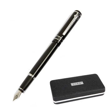 Duke Silver Clip Black Fine Nib 0.5mm Ink Fountain Pens with Gift Case Business Gift Office Pen Stationery School Supplies
Duke Silver Clip Black Fine Nib 0.5mm Ink Fountain Pens with Gift Case Business Gift Office Pen Stationery School Supplies