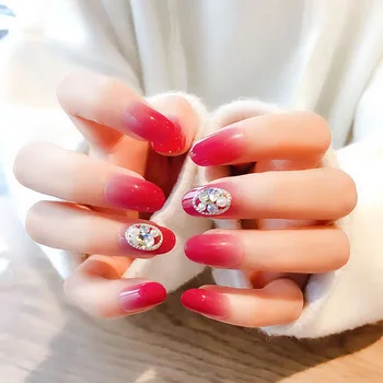 Ladies Delicate Shining Rhinestone Fake Nail Girls Sweet Gradient Pink Color False Nails DIY Full Cover Nail Art Tips with Glue
Ladies Delicate Shining Rhinestone Fake Nail Girls Sweet Gradient Pink Color False Nails DIY Full Cover Nail Art Tips with Glue