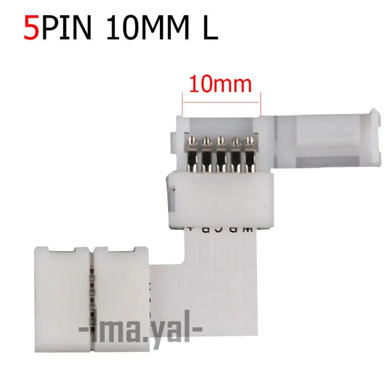 5pcs Solderless L Shape 90 Degree Corner Connectors rgbw 5 pin connectors for 12V 5050 10mm width LED RGBW/RGBWW Strip
5pcs Solderless L Shape 90 Degree Corner Connectors rgbw 5 pin connectors for 12V 5050 10mm width LED RGBW/RGBWW Strip