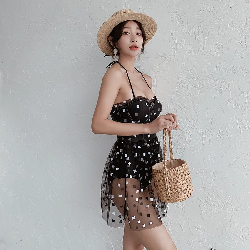 Bikini 2019 High Waist Swimsuit Colaless Woman Korean One Piece Women Swimwear Women's New Sexy Geometric Cotton
Bikini 2019 High Waist Swimsuit Colaless Woman Korean One Piece Women Swimwear Women's New Sexy Geometric Cotton