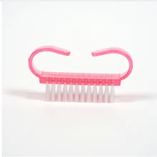 1 pièces de Poussière D'ongle de Manucure En Plastique Propre Brosse À Ongles Outils Couleur Rose Pour Acrylique et UV Gel Outil de Pédicure Professionnel Brosse(China)