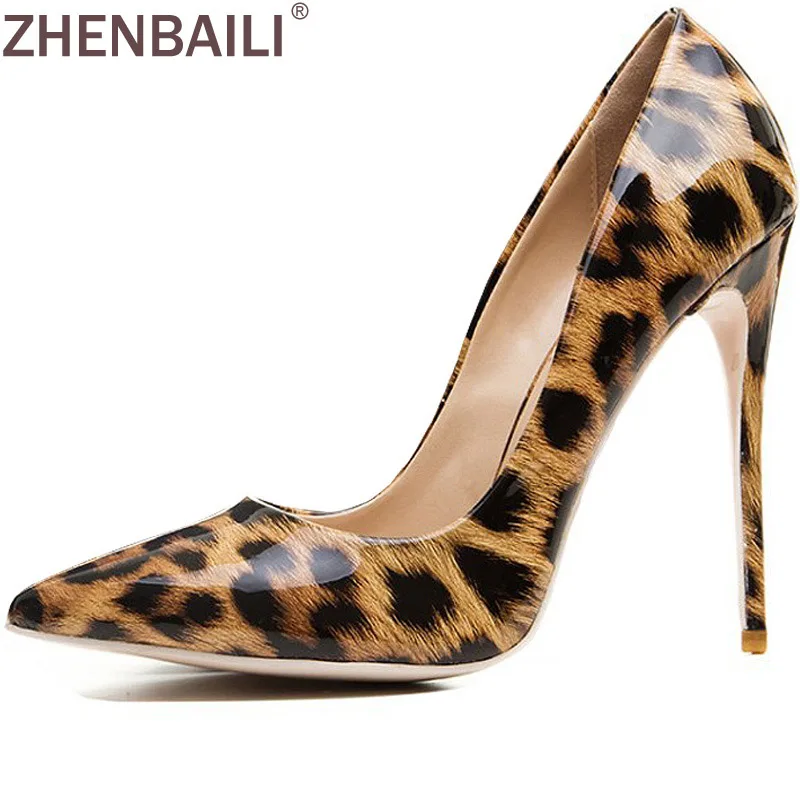ZHENBAILI Metallic Pointed Toe Thin Heel Shoes Shallow Slip-On Women Pumps Leopard Print 12CM Super High Heel Party Shoe
ZHENBAILI Metallic Pointed Toe Thin Heel Shoes Shallow Slip-On Women Pumps Leopard Print 12CM Super High Heel Party Shoe