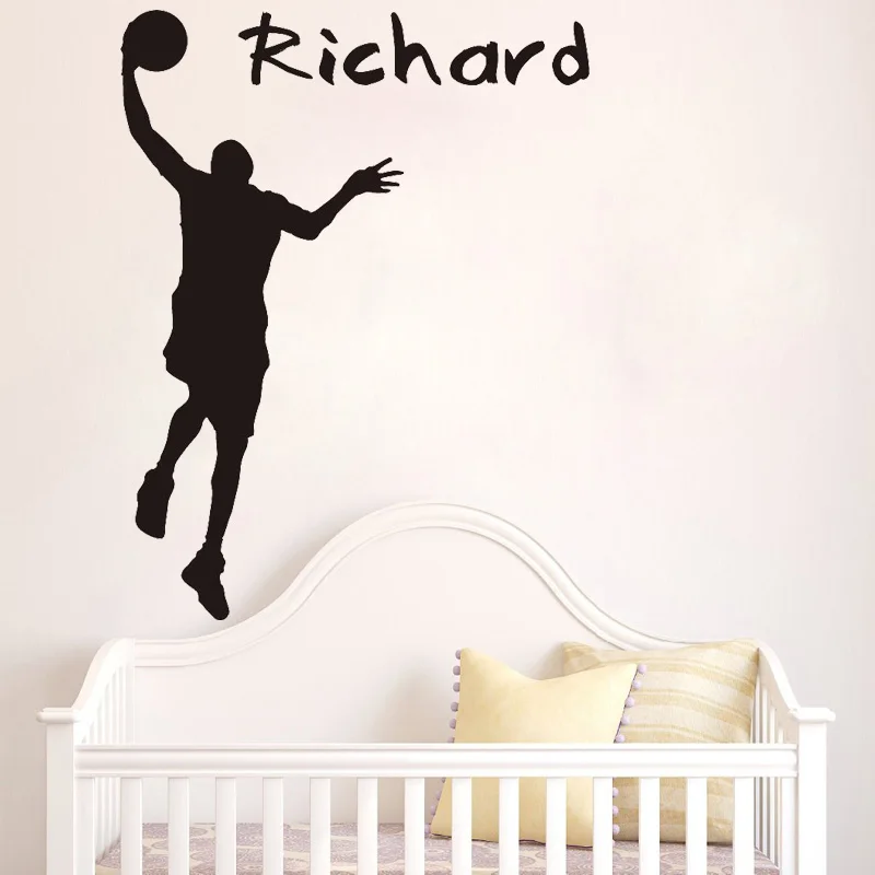 Custom Name Vinyl Wall Stickers Basketball Player Silhouette Sport Stickers Room Wonderful FARLEOPARD Teens Boys Room Decoration
Custom Name Vinyl Wall Stickers Basketball Player Silhouette Sport Stickers Room Wonderful FARLEOPARD Teens Boys Room Decoration