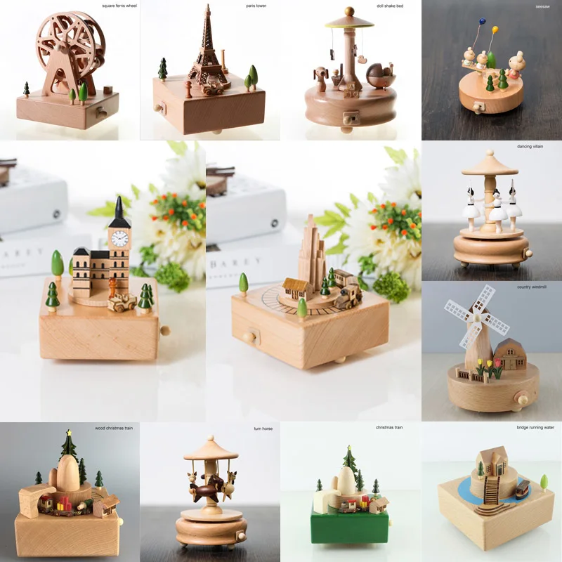 Home Decor Accessories Kawaii Vintage Chirstmas New Year Retro Birthday Gift Wooden Music Box Carousel Musical Boxes Hand Crank
Home Decor Accessories Kawaii Vintage Chirstmas New Year Retro Birthday Gift Wooden Music Box Carousel Musical Boxes Hand Crank
