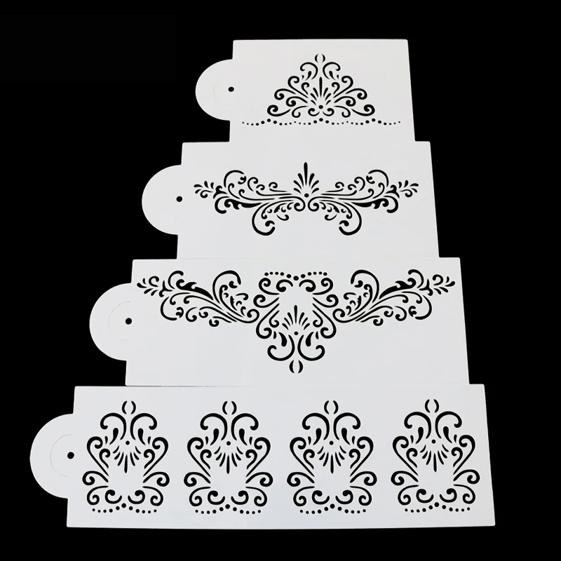 4 Layer Tag Frame Cake Flower Spray Stencils Birthday Cake Plastic Mold DIY Mould Fondant Template Decorating Bakery Accessories
4 Layer Tag Frame Cake Flower Spray Stencils Birthday Cake Plastic Mold DIY Mould Fondant Template Decorating Bakery Accessories