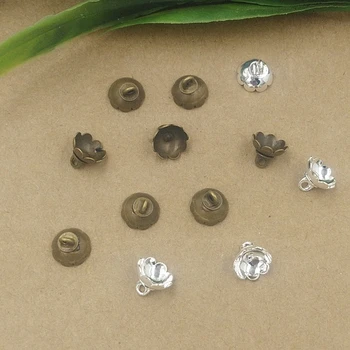 SEA MEW 8mm Flowers Pendant Connector Bail Cup Cap Bead Cap Antique Bronze Silver Color Charm For Jewelry Making 100 PCS
SEA MEW 8mm Flowers Pendant Connector Bail Cup Cap Bead Cap Antique Bronze Silver Color Charm For Jewelry Making 100 PCS