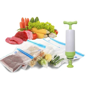 Liplasting 5pcs/set Vacuum Storage Bag Vacuum Compressed Bag with Hand Pump Reusable Fresh Food Storage Bag Organizer Tool Kit
Liplasting 5pcs/set Vacuum Storage Bag Vacuum Compressed Bag with Hand Pump Reusable Fresh Food Storage Bag Organizer Tool Kit