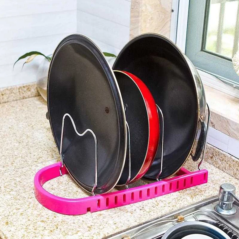 Creative Stainless Steel Kitchen Rack Multi-Function Lid Rest Stand Spoon Holder multi-function home kitchen dish lid rack | Дом и сад