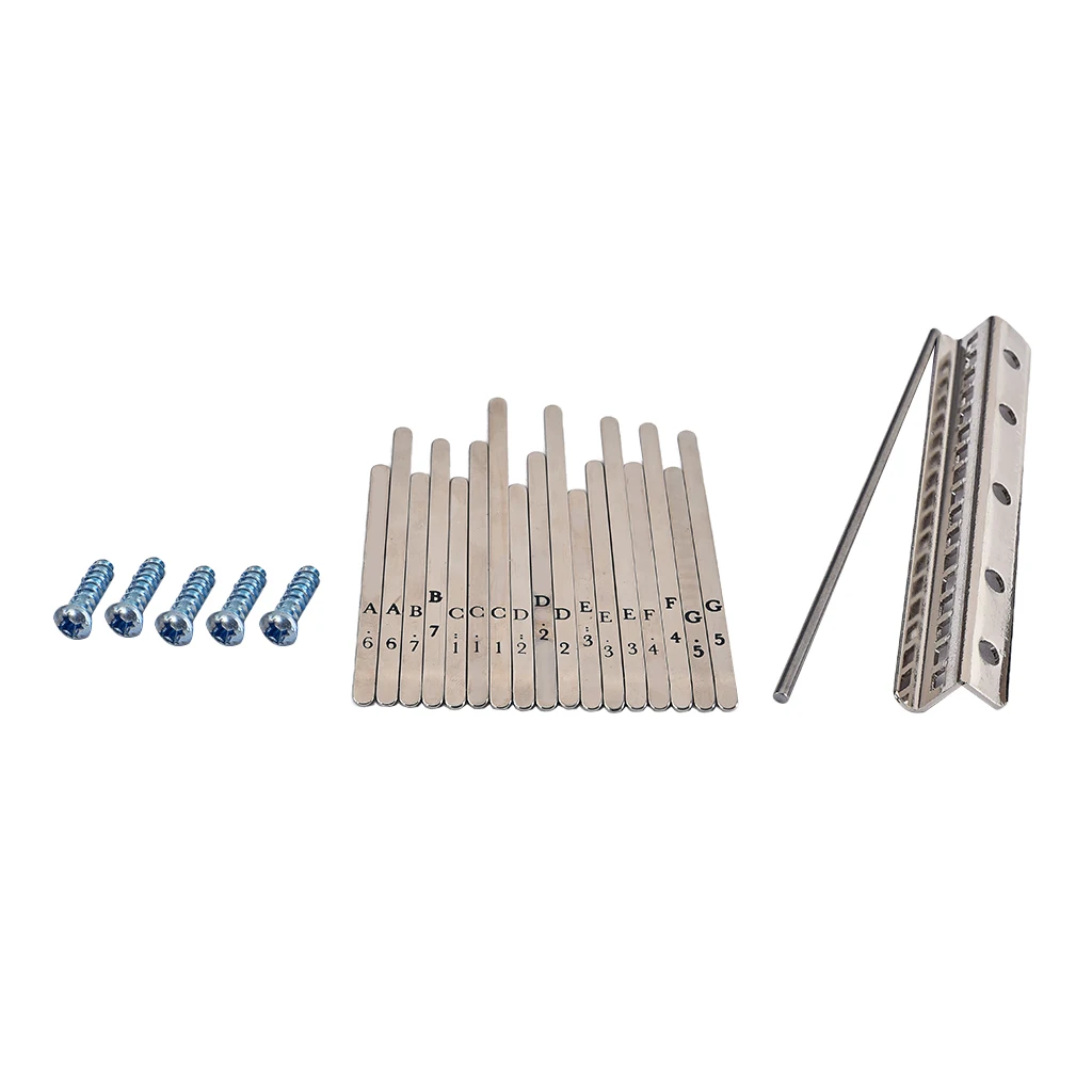 Exquisite Steel Keys Hardware DIY Kits For 17 Keys Thumb Piano Kalimba Mbira Replacement Parts Accessories
Exquisite Steel Keys Hardware DIY Kits For 17 Keys Thumb Piano Kalimba Mbira Replacement Parts Accessories