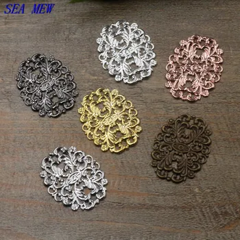 SEA MEW 100 PCS 24*32mm Copper 6 Colors Plated Hollow Flowers Filigree Connectors Charm For Jewelry making
SEA MEW 100 PCS 24*32mm Copper 6 Colors Plated Hollow Flowers Filigree Connectors Charm For Jewelry making