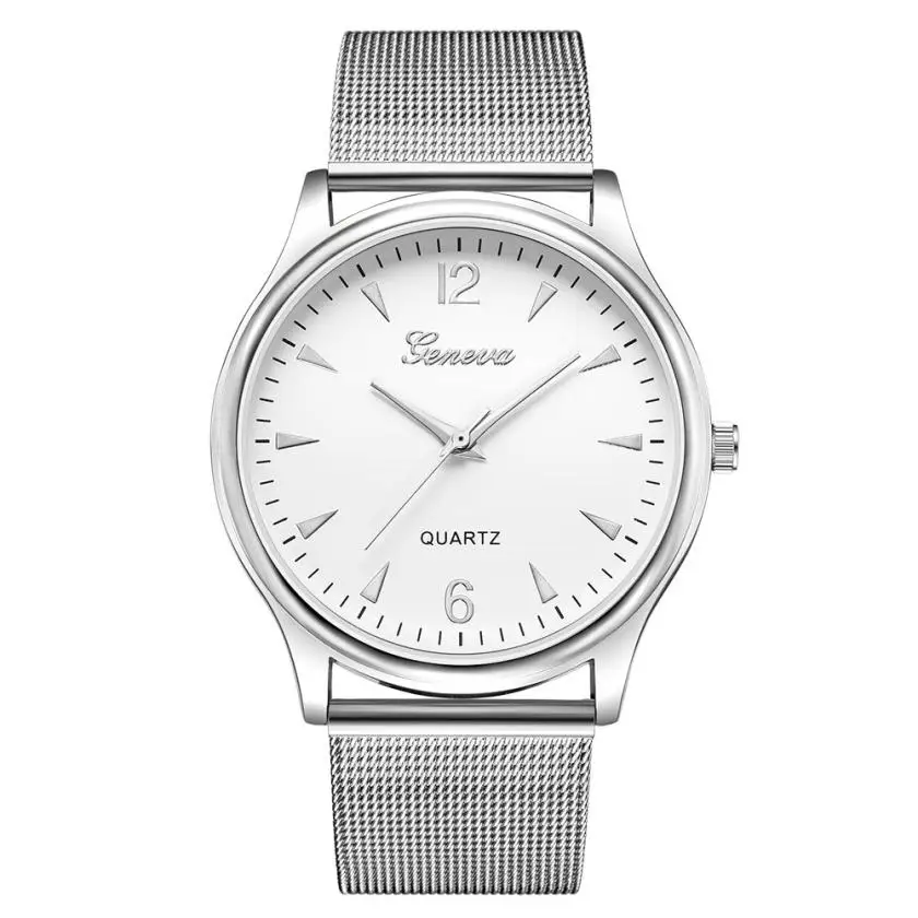 Top Brand Geneva Watches Men Stainless Steel Analog Quartz Wrist Watch Lady Luxury Mesh Band Bracelet Watch Relogio Feminino
Top Brand Geneva Watches Men Stainless Steel Analog Quartz Wrist Watch Lady Luxury Mesh Band Bracelet Watch Relogio Feminino