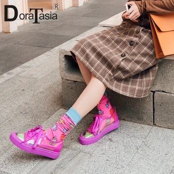 DoraTasia 2019 Spring New Genuine Cow Leather Casual Flats For Ladies Lace Up Mixed Color Causul Shoes For Students Shoes Woman
DoraTasia 2019 Spring New Genuine Cow Leather Casual Flats For Ladies Lace Up Mixed Color Causul Shoes For Students Shoes Woman