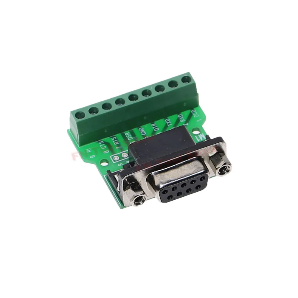 Serial port transfer terminal DB9-MA RS232 Serial to Terminal Female Adapter Connector Breakout Board Black+Green
Serial port transfer terminal DB9-MA RS232 Serial to Terminal Female Adapter Connector Breakout Board Black+Green