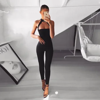 2018 New Arrive Fashion Black Women Jumpsuit Summer Sleeveless Halter Sexy Hollow Out Bodycon Celebrity Evening Party Jumpsuits
2018 New Arrive Fashion Black Women Jumpsuit Summer Sleeveless Halter Sexy Hollow Out Bodycon Celebrity Evening Party Jumpsuits