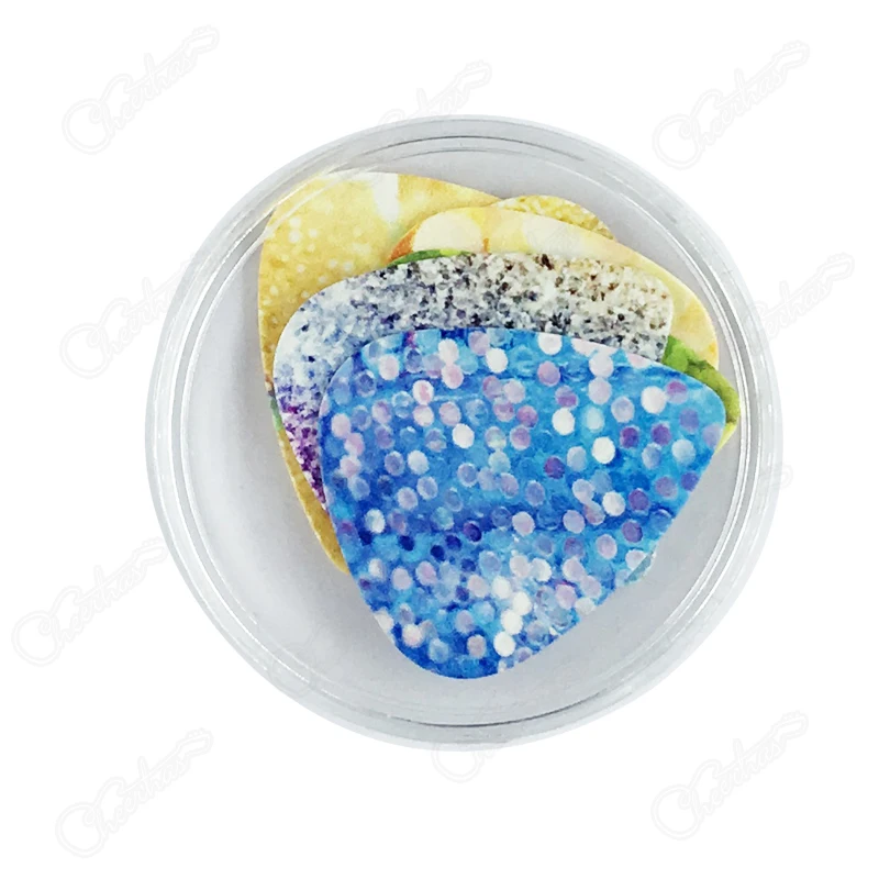 New product 5pcs 0.46mm folk acoustic bling collection guitar pick plectrum with plastic box packing
New product 5pcs 0.46mm folk acoustic bling collection guitar pick plectrum with plastic box packing