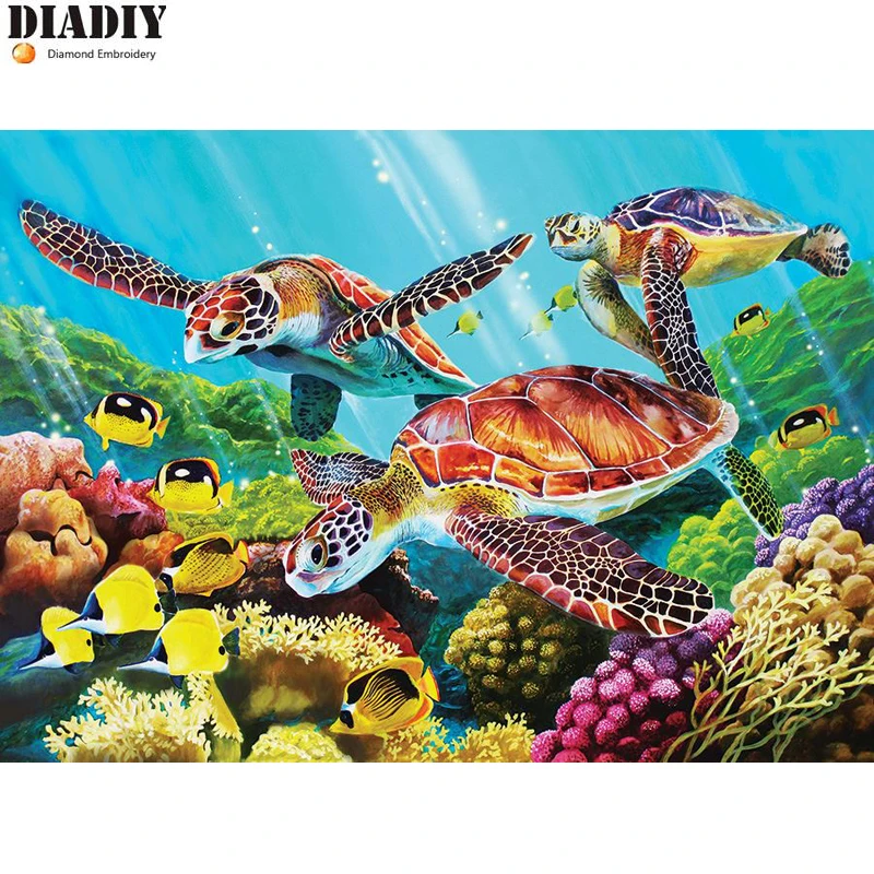 Full round drill 5D DIY Diamond embroidery Sea turtle Diamond Painting Cross Stitch Rhinestone Mosaic decoration
Full round drill 5D DIY Diamond embroidery Sea turtle Diamond Painting Cross Stitch Rhinestone Mosaic decoration
