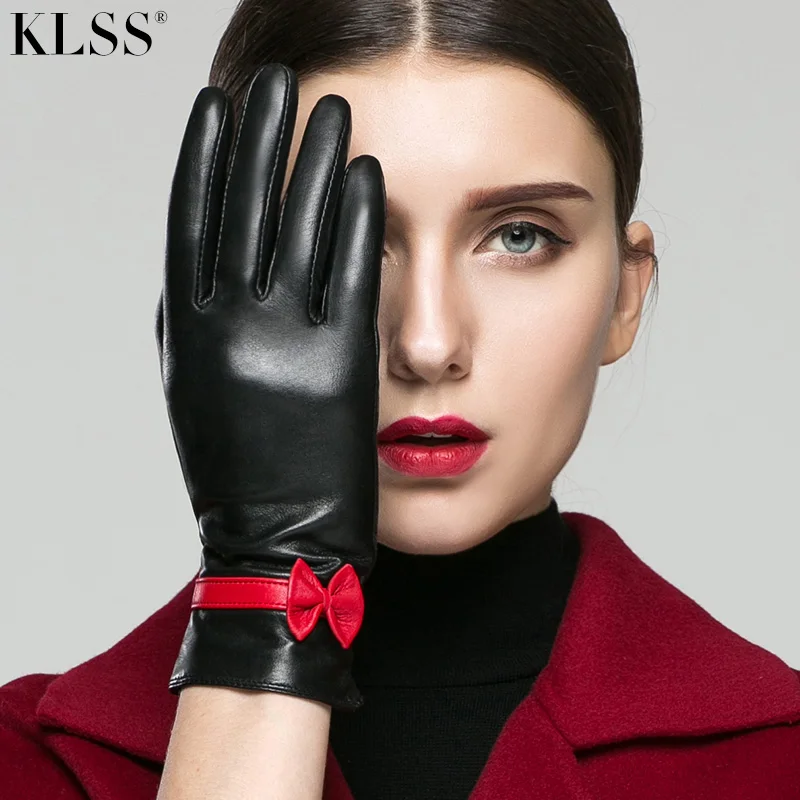 KLSS Brand Genuine Leather Women Gloves Fashion Elegant Wrist Red Bow-knot Goatskin Glove Autumn Winter Plus Velvet 130252
KLSS Brand Genuine Leather Women Gloves Fashion Elegant Wrist Red Bow-knot Goatskin Glove Autumn Winter Plus Velvet 130252
